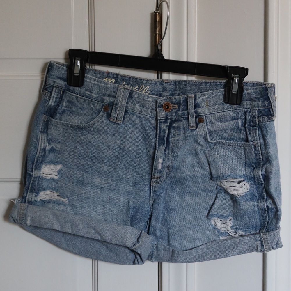 Madewell Denim Distressed Shorts - Lighter Wash